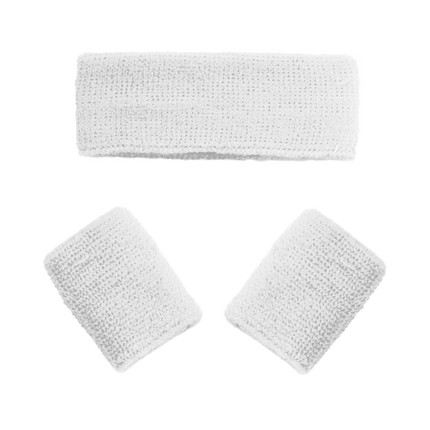 Witte Set Hoofdband Polsbandjes van Partychimp koop je bij Partywinkel