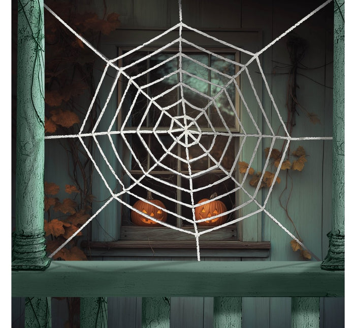 Witte Spinnenweb 2,1m van Fiestas Guirca koop je bij Partywinkel
