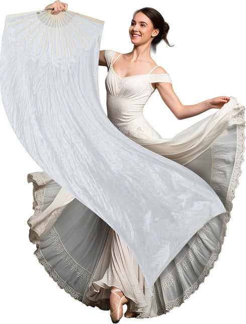 Witte Waaier Met Licht 1,5m van Fiestas Guirca koop je bij Partywinkel