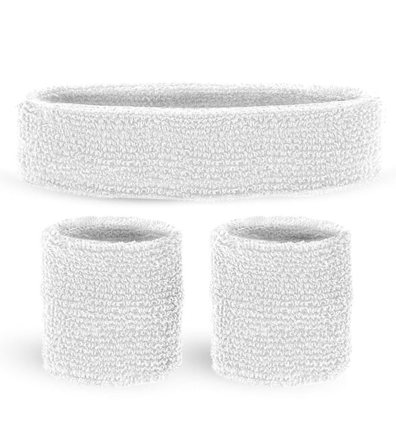 Witte Zweetbandjes 2 delig van Widmann koop je bij Partywinkel