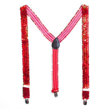 Neon Pailletten Bretels 2,5cm