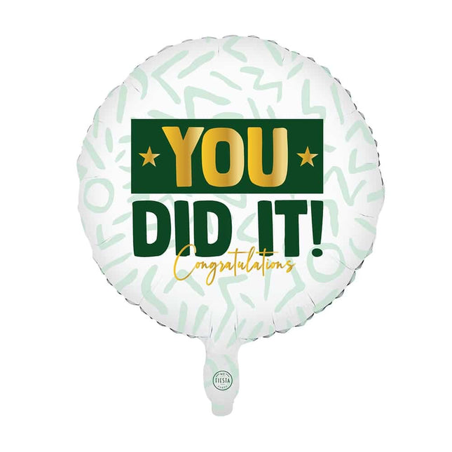 You Did It Helium Ballon Congratulations Leeg 45cm van WeFiesta koop je bij Partywinkel