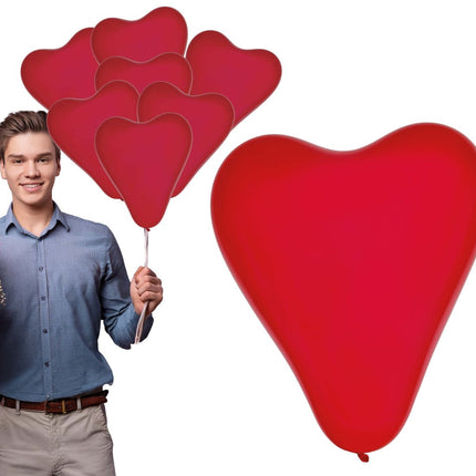 Zak met 10 hartjes ballonnen van Fiestas Guirca koop je bij Partywinkel
