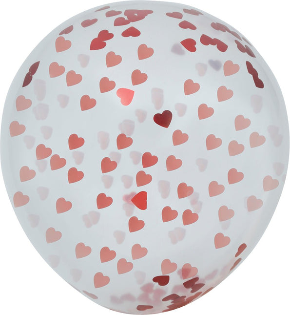 Zak van 10 ballonnen met hartjes confetti van Fiestas Guirca koop je bij Partywinkel