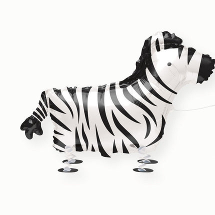 Zebra Airwalker met Lint van Unique koop je bij Partywinkel