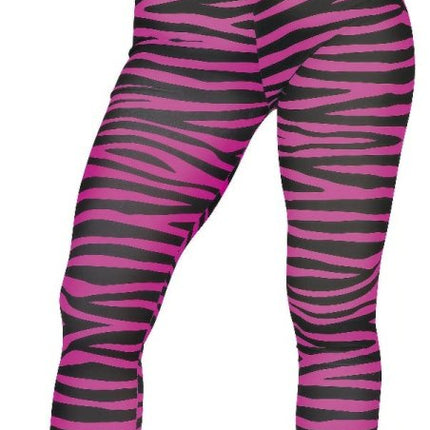Zebra Legging Roze Dames van Fiestas Guirca koop je bij Partywinkel