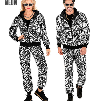 Zebra Trainingspak Fout Zilver van Widmann koop je bij Partywinkel
