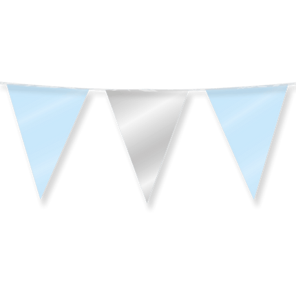 Zilver Blauwe Slinger Metallic 10m van Paper Dreams koop je bij Partywinkel