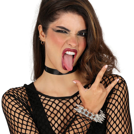 Zilveren Armband Punk van Fiestas Guirca koop je bij Partywinkel