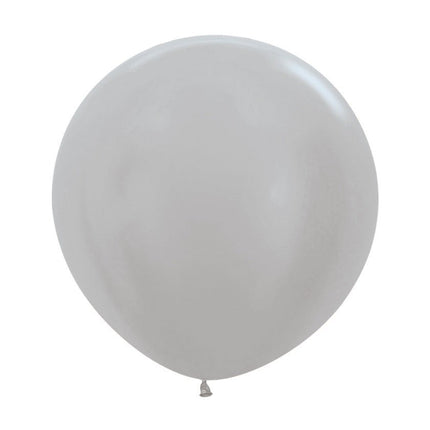 Zilveren Ballonnen Pearl 61cm 3st van Sempertex koop je bij Partywinkel