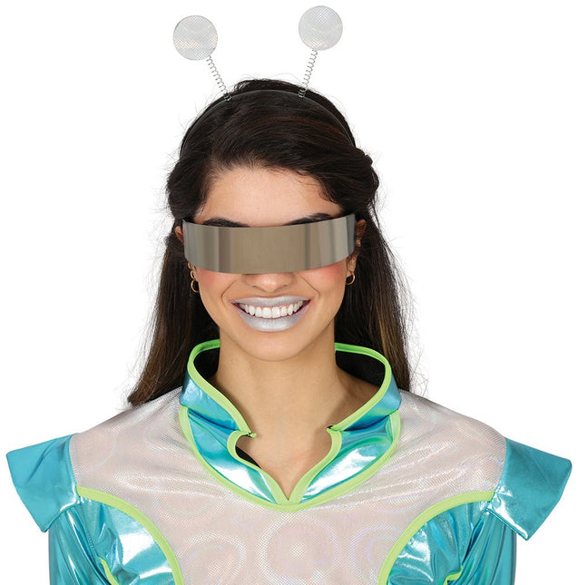 Zilveren Bril Futuristisch van Fiestas Guirca koop je bij Partywinkel