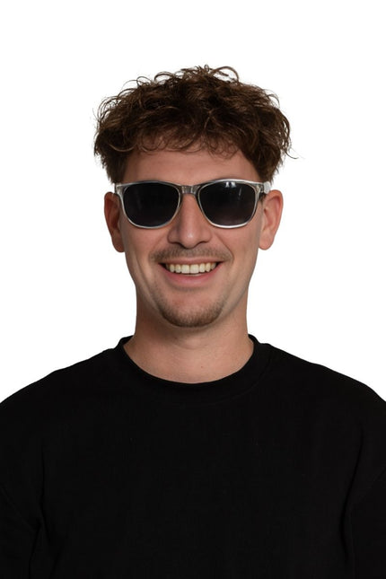 Zilveren Bril Metalic van Partychimp koop je bij Partywinkel