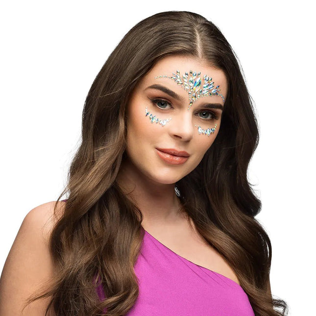 Zilveren Gezicht Stickers Olivia van Boland koop je bij Partywinkel