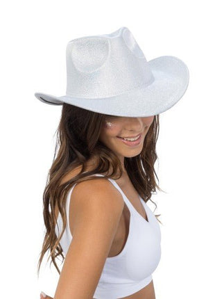 Zilveren Glitter Cowboyhoed van CHAKS koop je bij Partywinkel