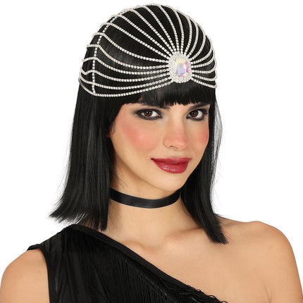 Zilveren Hoofdband Diamanten van Fiestas Guirca koop je bij Partywinkel