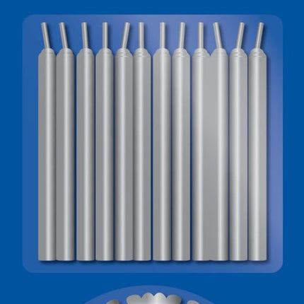 Zilveren Kaarsjes Houder 6cm 12st van Haza Witbaard koop je bij Partywinkel