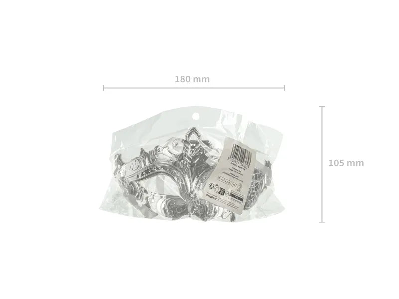 Zilveren Oogmasker Venetiaans van Partydeco koop je bij Partywinkel