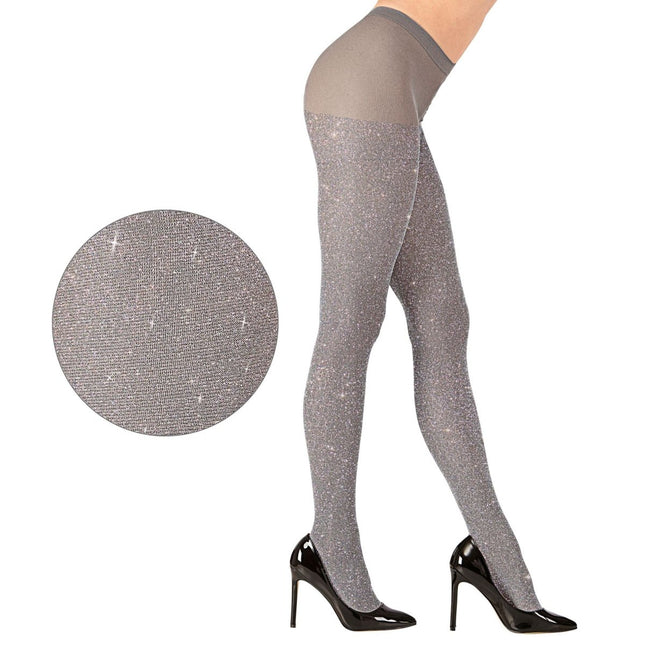 Zilveren Panty Met Glitter van Widmann koop je bij Partywinkel