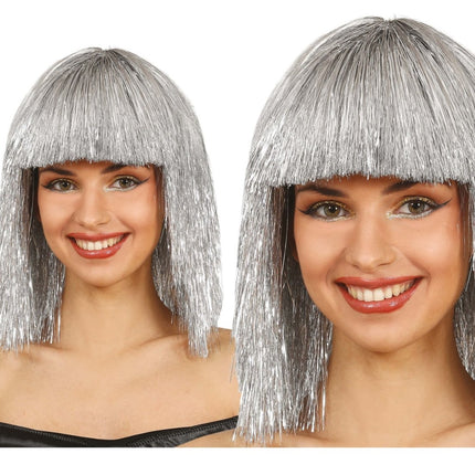 Zilveren Pruik van Fiestas Guirca koop je bij Partywinkel
