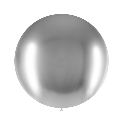Zilveren Reuze Ballon Chroom 60cm van Balloonia koop je bij Partywinkel