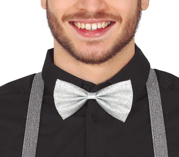 Zilveren Strik 12cm van Fiestas Guirca koop je bij Partywinkel