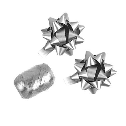 Zilveren Strik Set Metallic 3 delig van Haza Witbaard koop je bij Partywinkel