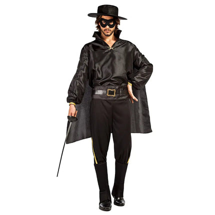 Zorro Kostuum Zwart Heren van Boland koop je bij Partywinkel