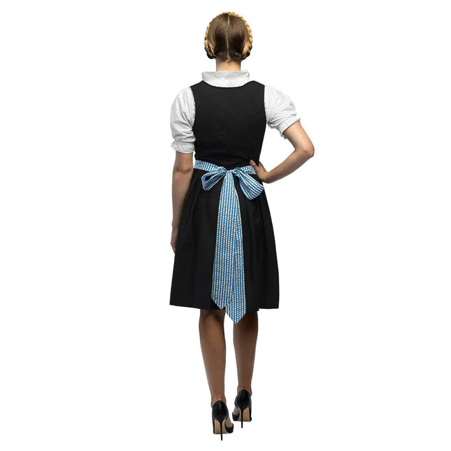 Zwart Blauwe Dirndl Jurk Oktoberfest Dames van Boland koop je bij Partywinkel