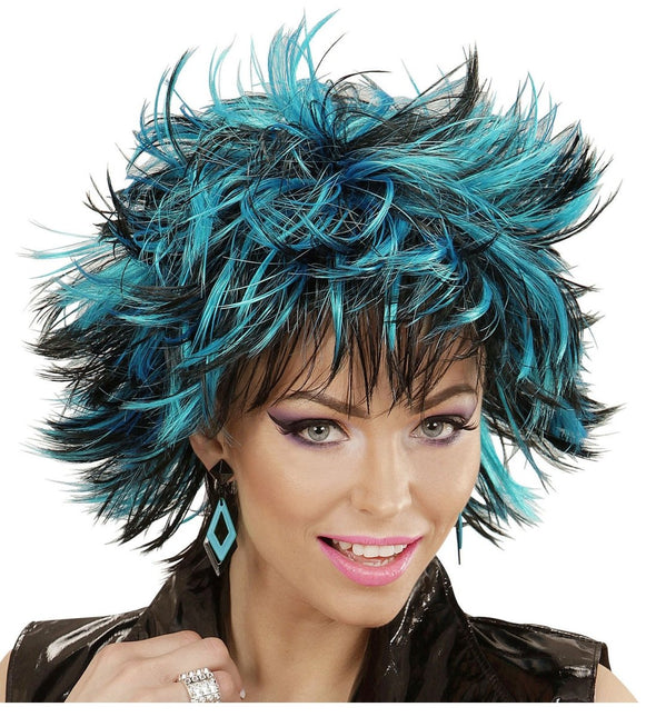 Zwart Blauwe Pruik van Widmann koop je bij Partywinkel