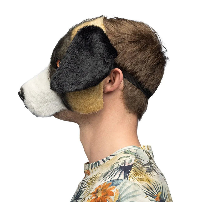 Zwart Bruine Masker Bernard Pluche van Boland koop je bij Partywinkel