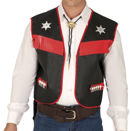 Zwart Cowboy Vest van Fiestas Guirca koop je bij Partywinkel