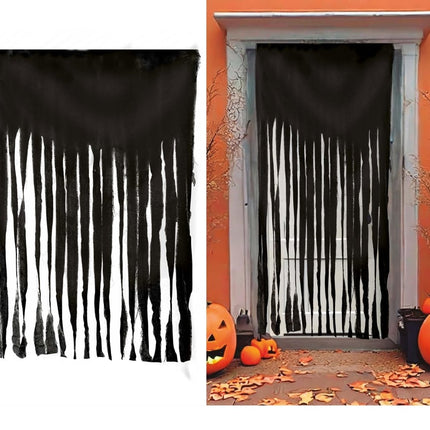 Zwart Deurgordijn Stof 2m van Fiestas Guirca koop je bij Partywinkel