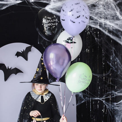 Zwart Gouden Halloween Heksenhoed van Partydeco koop je bij Partywinkel