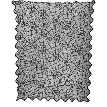 Zwart Halloween Tafelkleed Kant 1m van Fiestas Guirca koop je bij Partywinkel