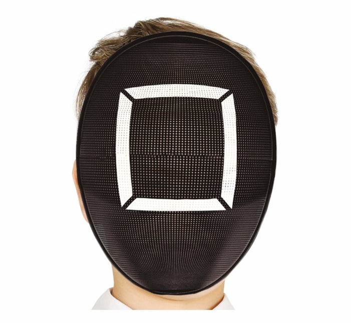 Zwart Masker Wit Vierkant van Fiestas Guirca koop je bij Partywinkel