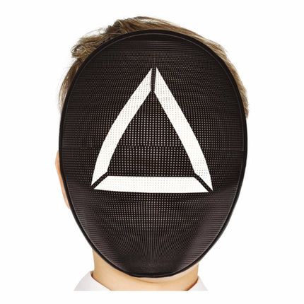 Zwart Masker Witte Driehoek van Fiestas Guirca koop je bij Partywinkel