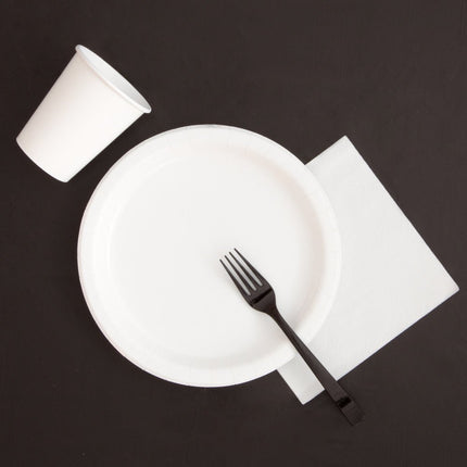 Zwart Tafelkleed Plastic 2,74m van Unique koop je bij Partywinkel