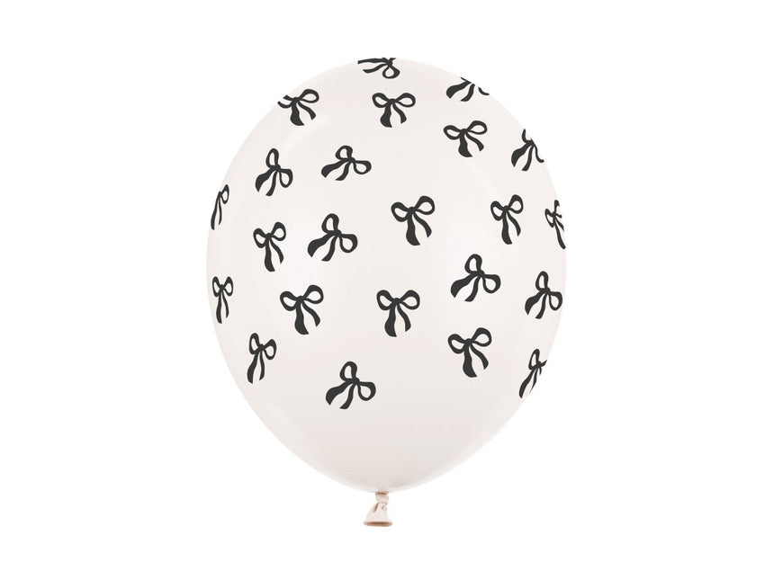Zwart Witte Ballonnen 30cm 6st van Partydeco koop je bij Partywinkel