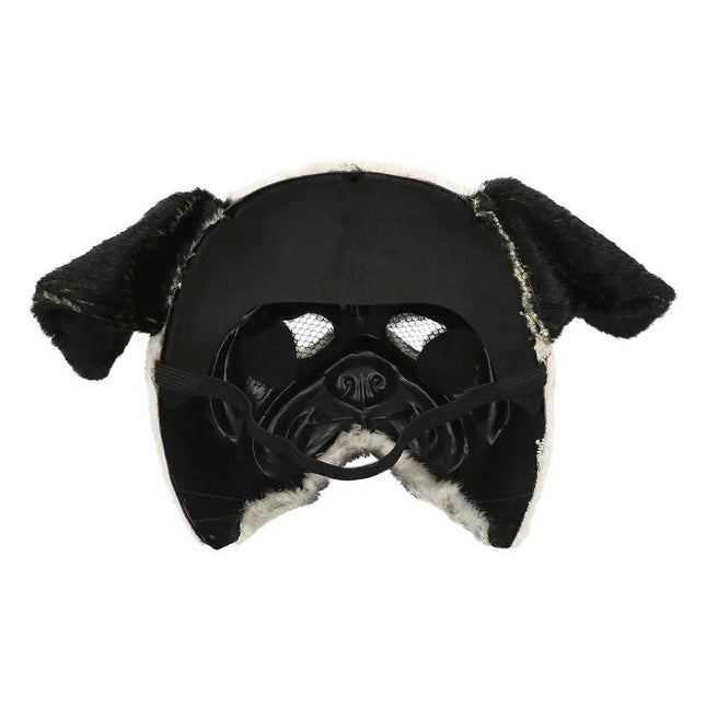 Zwart Witte Masker Mops Hond van Boland koop je bij Partywinkel