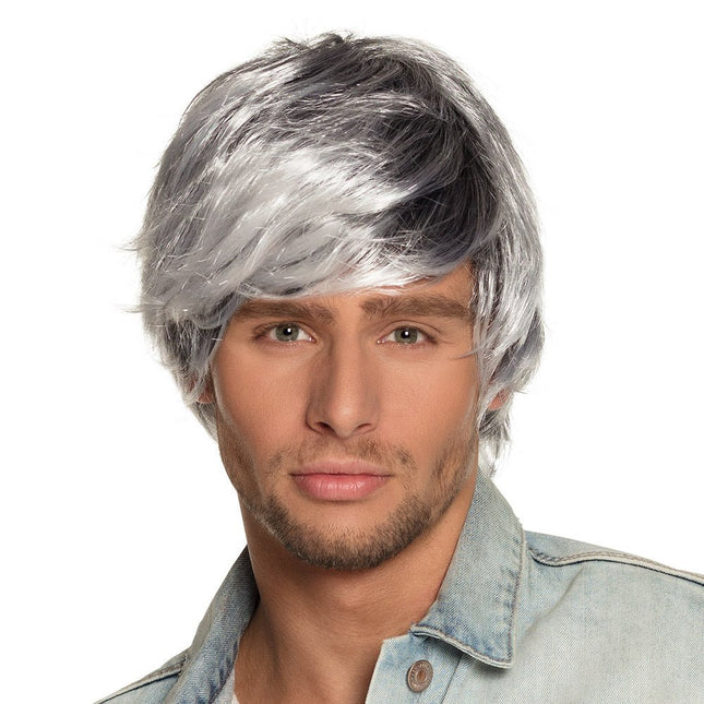 Zwart Witte Pruik Tyler van Boland koop je bij Partywinkel