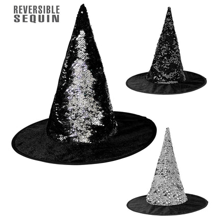 Zwart Zilveren Heksenhoed van Widmann koop je bij Partywinkel
