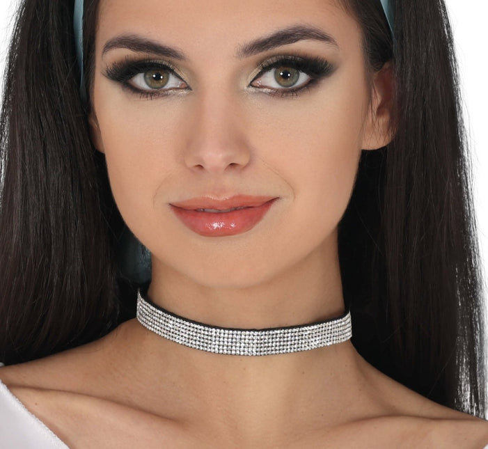 Zwart Zilveren Ketting met Glitter van Fiestas Guirca koop je bij Partywinkel