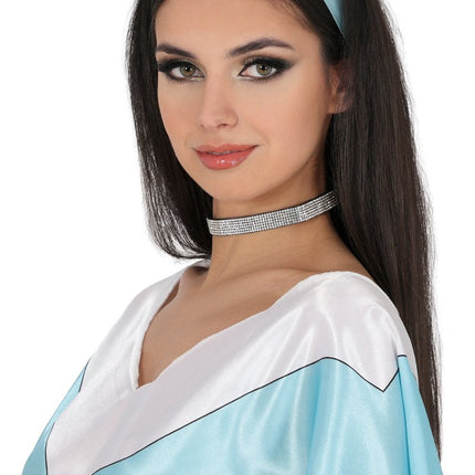 Zwart Zilveren Ketting met Glitter van Fiestas Guirca koop je bij Partywinkel