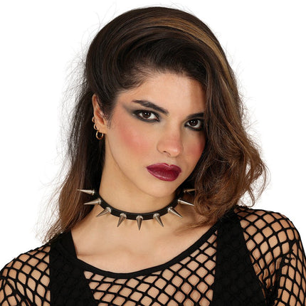 Zwart Zilveren Ketting Punk van Fiestas Guirca koop je bij Partywinkel