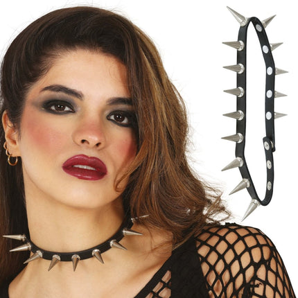 Zwart Zilveren Ketting Punk van Fiestas Guirca koop je bij Partywinkel