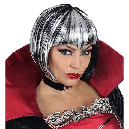 Zwart Zilveren Pruik van Widmann koop je bij Partywinkel