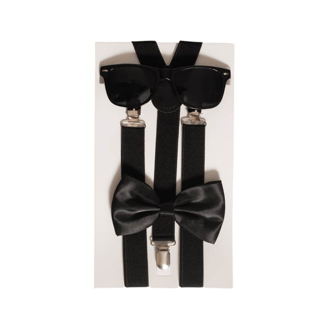 Zwarte Accessoireset 3 delig van Partychimp koop je bij Partywinkel