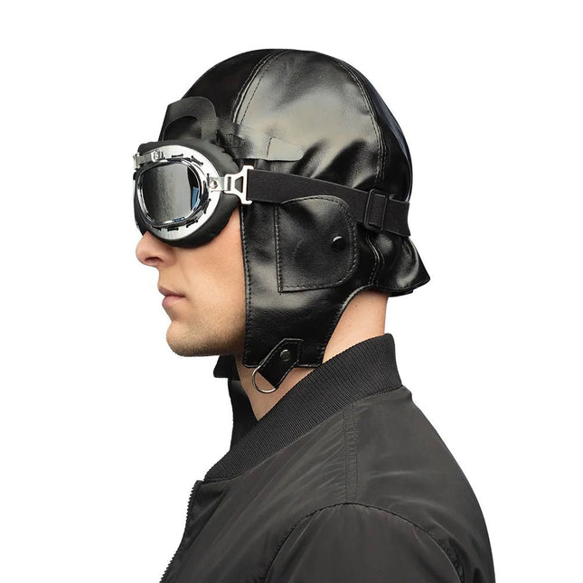 Zwarte Accessoireset Piloot 2 delig van Boland koop je bij Partywinkel