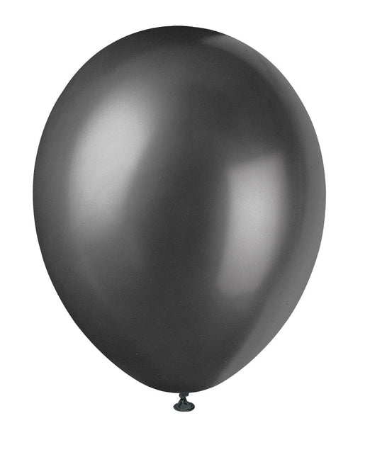Zwarte Ballonnen Ink Glans 30cm 10st van Unique koop je bij Partywinkel