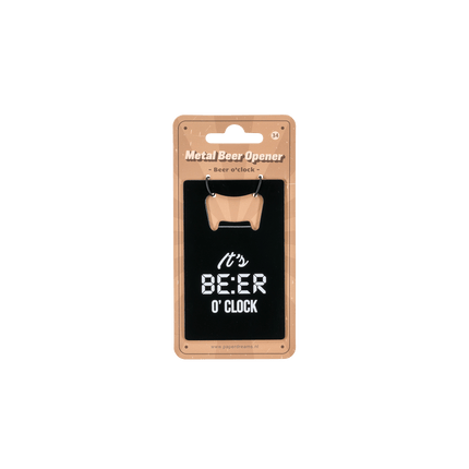 Zwarte Bieropener Bier O'Clock van Paper Dreams koop je bij Partywinkel